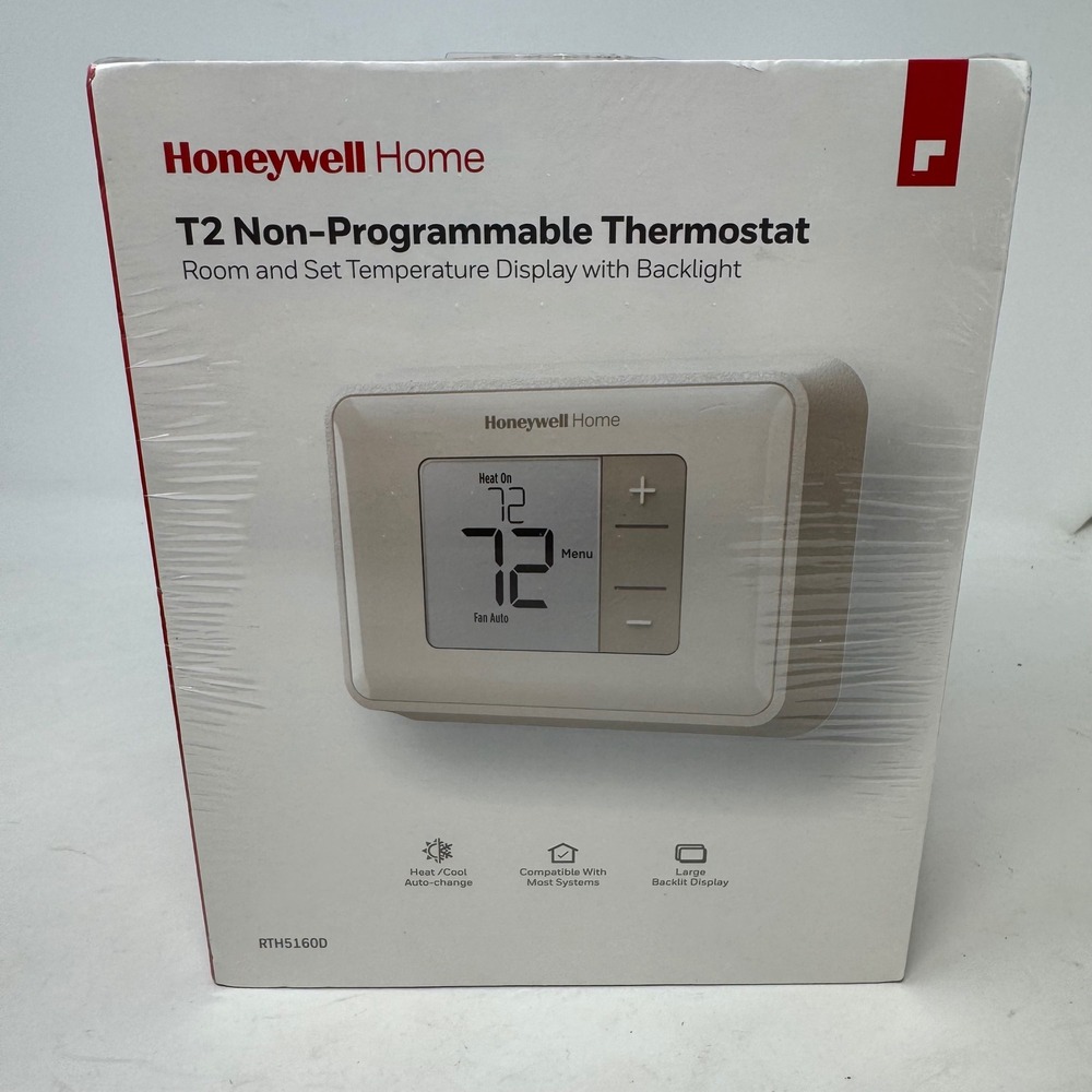 Honeywell Home T2 Non-Programmable Thermostat RTH5160D White Backlit Display New